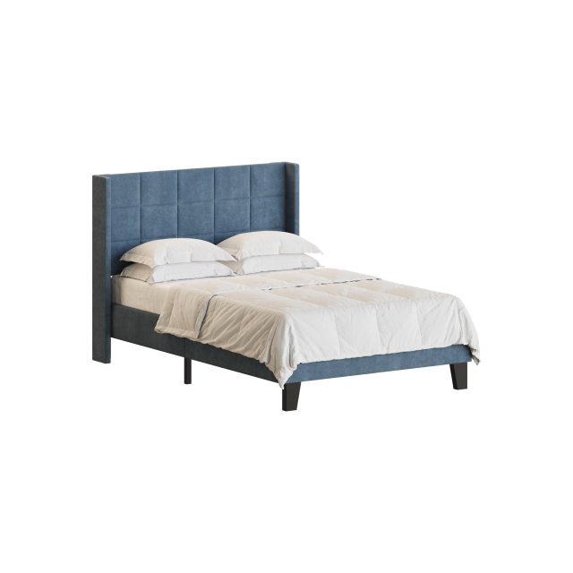 Padded adult double bed 3D Модель .c4d .max .obj .3ds .fbx .stl .blend 