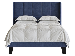 Padded adult double bed 3D Модель
