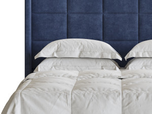 Padded adult double bed 3D Модель