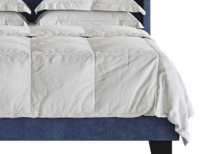 Padded adult double bed 3D Модель