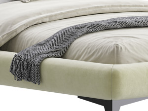 Eden Suede Fabric Upholstered Modern Bed 3D मॉडल