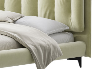 Eden Suede Fabric Upholstered Modern Bed 3D मॉडल