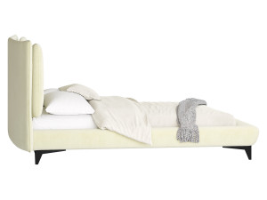 Eden Suede Fabric Upholstered Modern Bed 3D मॉडल