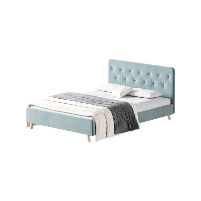 Emmerson Upholstered Low Rise Bed Frame 3D Model .c4d .max .obj .3ds .fbx .stl .blend 