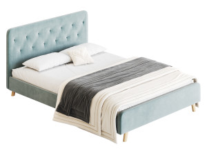 Emmerson Upholstered Low Rise Bed Frame 3D Model