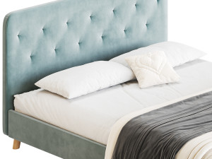 Emmerson Upholstered Low Rise Bed Frame 3D Model