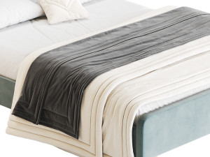 Emmerson Upholstered Low Rise Bed Frame 3D Model