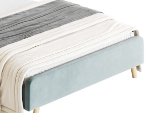 Emmerson Upholstered Low Rise Bed Frame 3D Model