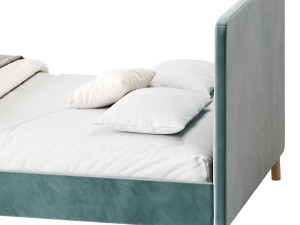 Emmerson Upholstered Low Rise Bed Frame 3D Model