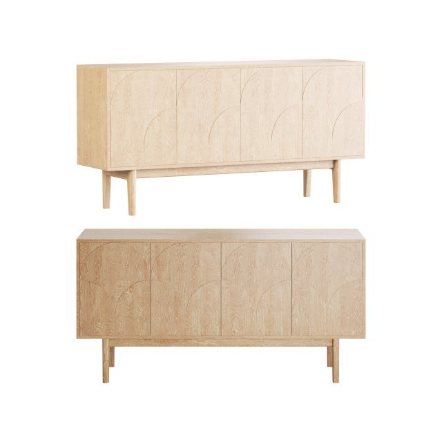 Ercol Amalfi Sideboard 3D Model .c4d .max .obj .3ds .fbx .stl .blend 