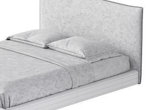 FACADE SHADOW VELVET QUEEN BED 3Dモデル