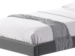 Fasde grey bed 3D Модель