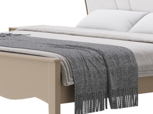 Faux Leather Upholstered Headboard Bed 3D Modell