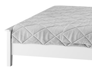 Faux Leather Upholstered Headboard Bed 3D Modell