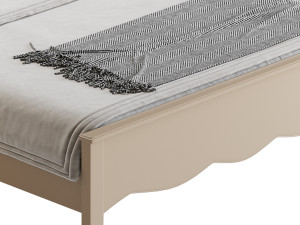 Faux Leather Upholstered Headboard Bed 3D Modell