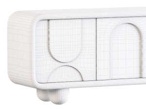French floor standing TV cabinet Model 3D