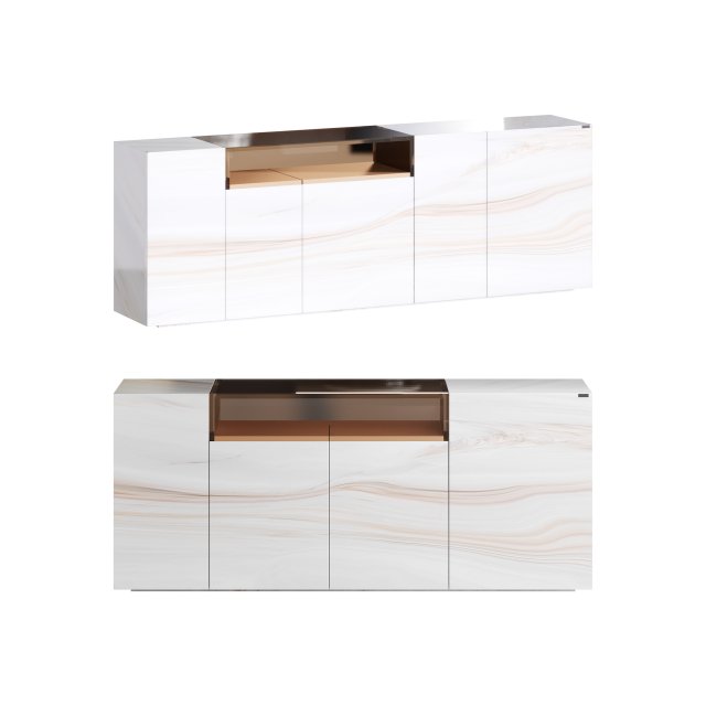 Glass sideboard Modello 3D .c4d .max .obj .3ds .fbx .stl .blend 