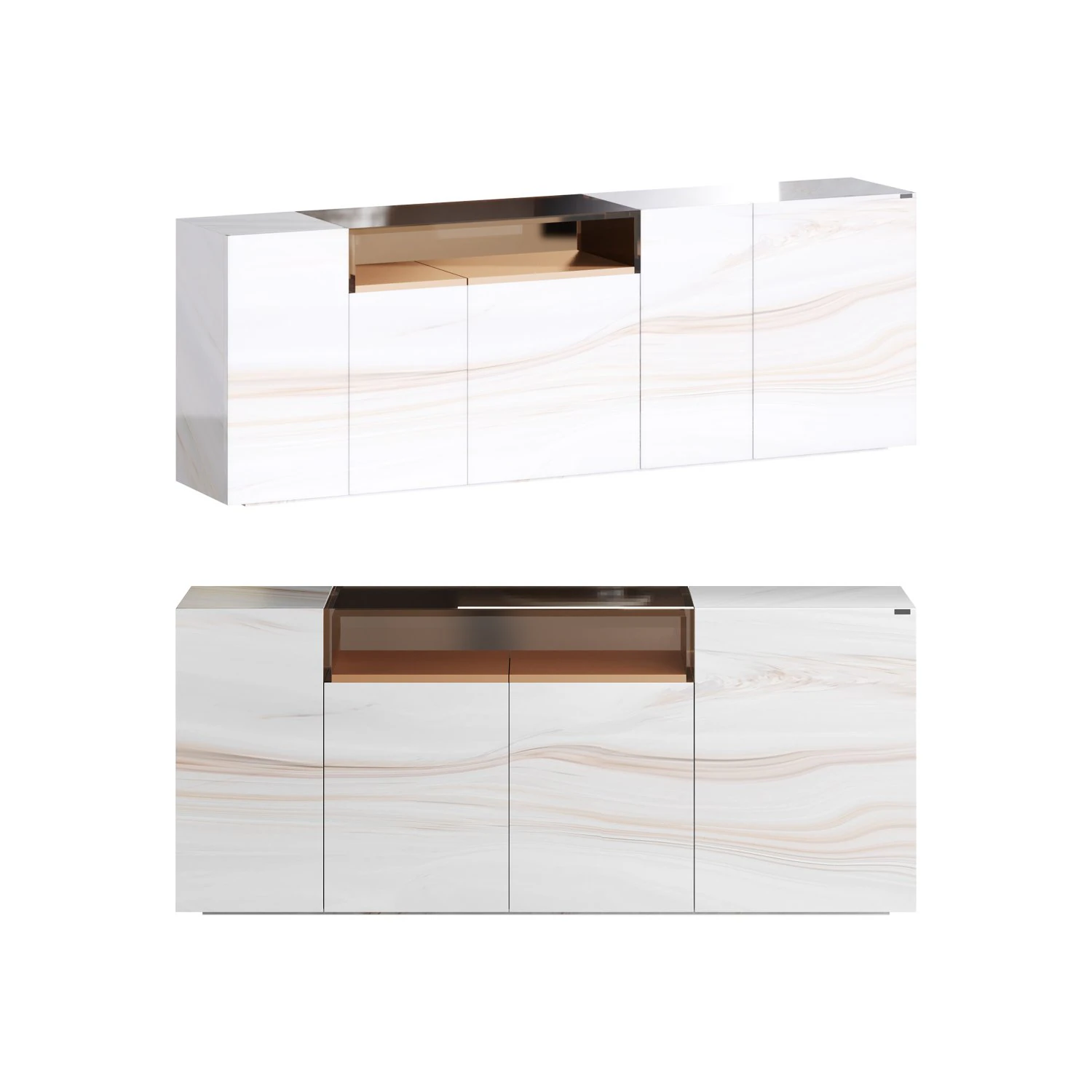 Credenza in vetro Modello 3D .c4d .max .obj .3ds .fbx .stl .blend 