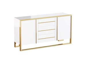 Glossy White Buffet 3Dモデル