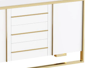 光沢のある白いビュッフェ 3Dモデル