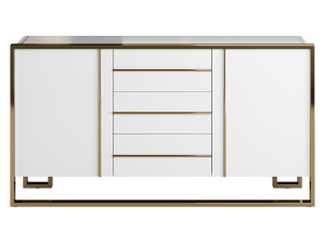 Glossy White Buffet Modelo 3D