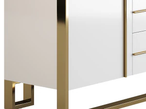 光沢のある白いビュッフェ 3Dモデル