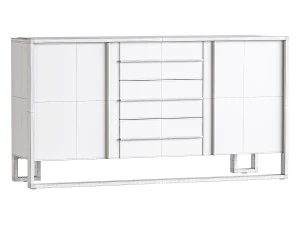 光沢のある白いビュッフェ 3Dモデル