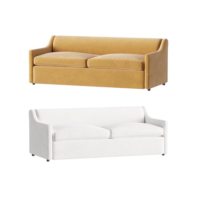GREY PERFORMANCE FABRIC SLEEPER SOFA Model 3D .c4d .max .obj .3ds .fbx .stl .blend 