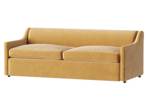 GREY PERFORMANCE FABRIC SLEEPER SOFA Model 3D