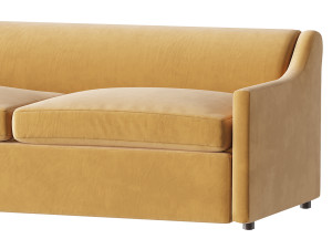 GREY PERFORMANCE FABRIC SLEEPER SOFA Model 3D