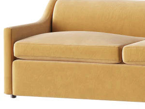 GRAUES SCHLAFSOFA AUS LEISTUNGSF&Auml;HIGEM STOFF 3D Modell