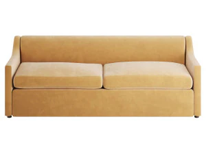 GRAUES SCHLAFSOFA AUS LEISTUNGSF&Auml;HIGEM STOFF 3D Modell