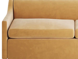 GRAUES SCHLAFSOFA AUS LEISTUNGSF&Auml;HIGEM STOFF 3D Modell