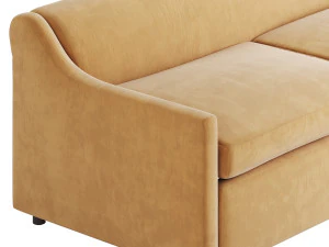 GRAUES SCHLAFSOFA AUS LEISTUNGSF&Auml;HIGEM STOFF 3D Modell
