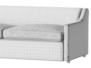 GREY PERFORMANCE FABRIC SLEEPER SOFA Model 3D