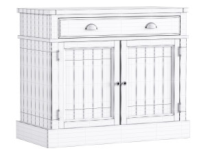Harrogate 2 Door Sideboard in Prairie 3D 모델