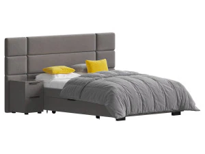 ハート布張りベッドフレーム 3Dモデル