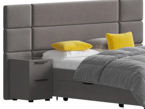 Hart Upholstered Bed Frame 3D Model