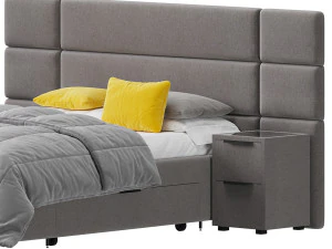 Hart Upholstered Bed Frame 3D Model