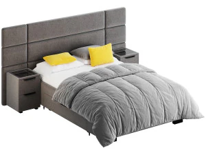 Hart Upholstered Bed Frame 3D Model