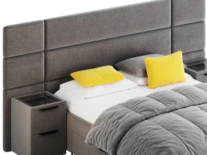 Hart Upholstered Bed Frame 3D Model