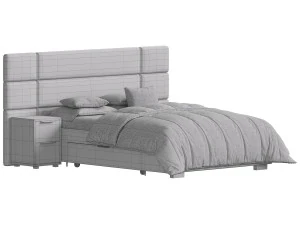 Hart Upholstered Bed Frame 3D Model