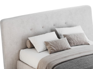 Hendricks Gray Fabric bed 3D 模型