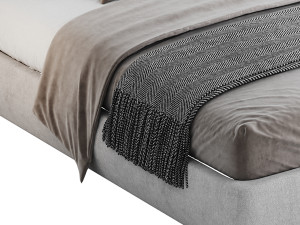Hendricks Gray Fabric bed 3D 模型