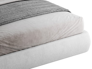 Hendricks Gray Fabric bed 3D 模型