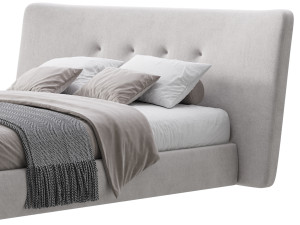 Hendricks Gray Fabric bed 3D 模型