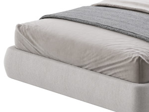 Hendricks Gray Fabric bed 3D 模型