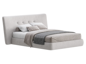 Hendricks Gray Fabric bed 3D 模型