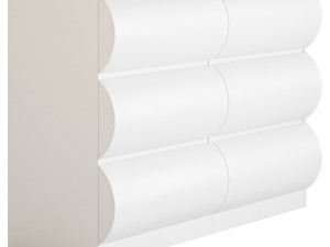 Humply Modern White Leather 3D Model