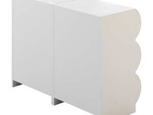 Humply Modern White Leather 3D Model